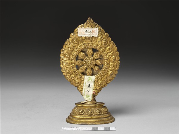 銅鍍金嵌料法輪