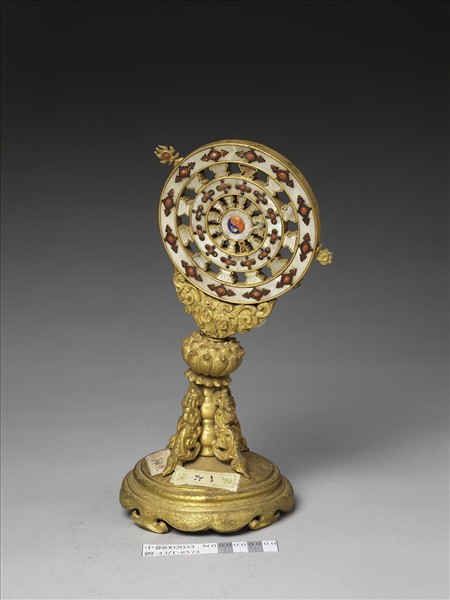 銅鍍金嵌料及螺鈿法輪