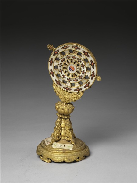 銅鍍金嵌料及螺鈿法輪