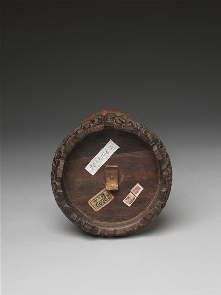 銅鍍金嵌料石八寶