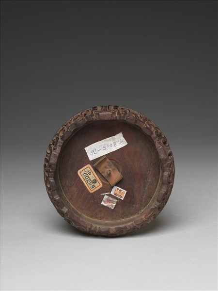 銅鍍金嵌料石八寶（盤長）