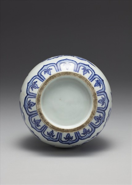 官窯 青花花果玉壺春瓶