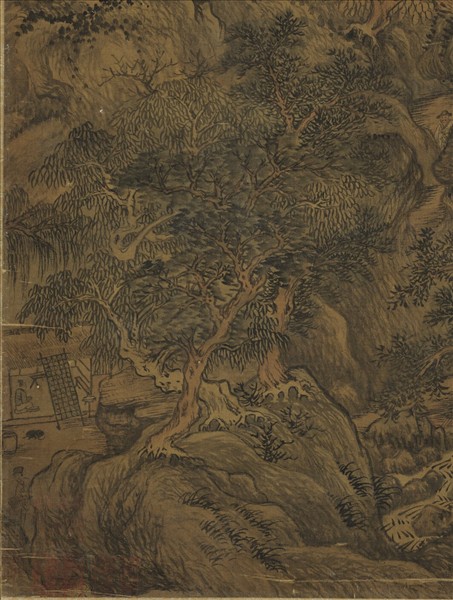 元王蒙夏山高隱　軸