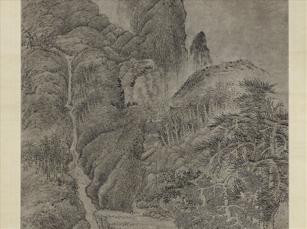 元王蒙山水　軸