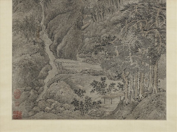 元王蒙山水　軸