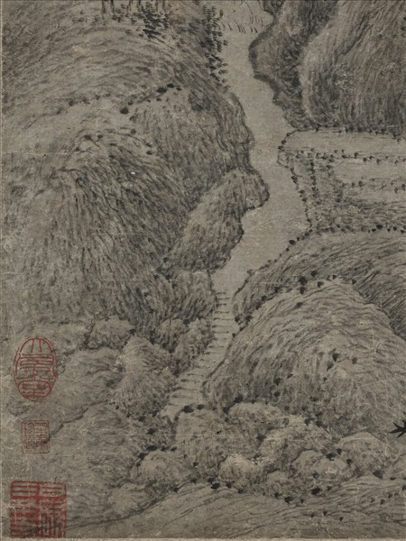 元王蒙山水　軸