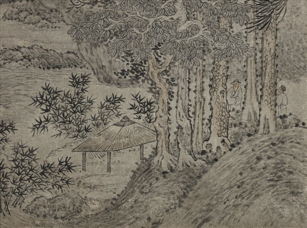 元王蒙山水　軸