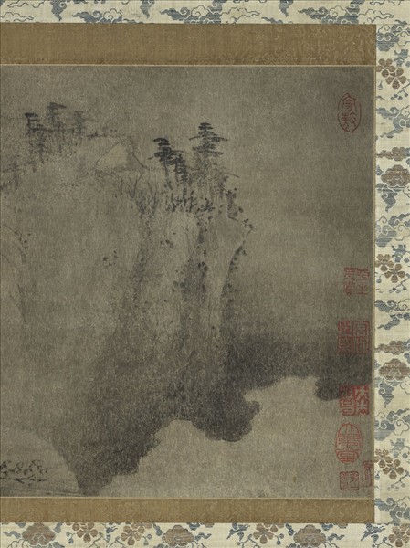 元方從義山水　軸