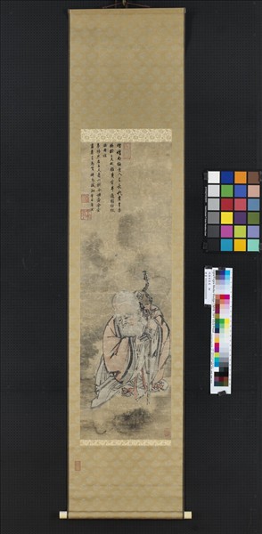 明唐寅壽星　軸