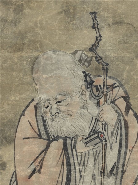 明唐寅壽星　軸