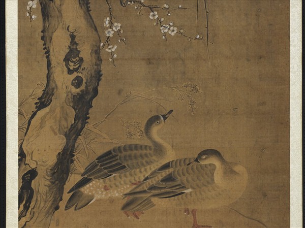 明人梅柳雙雁　軸