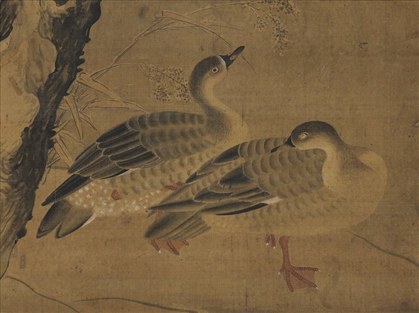 明人梅柳雙雁　軸