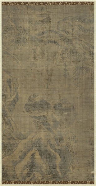 無款松鷹圖　軸