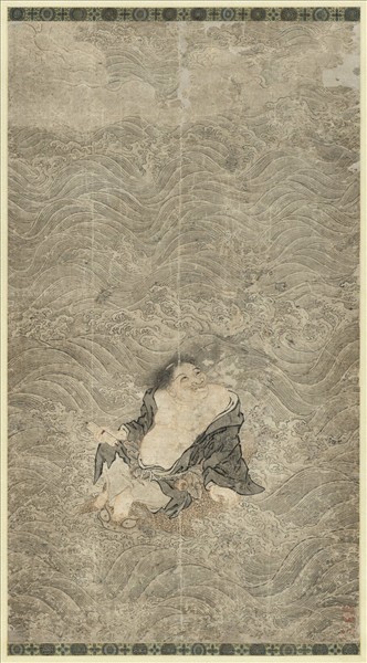 無款渡海仙人　軸