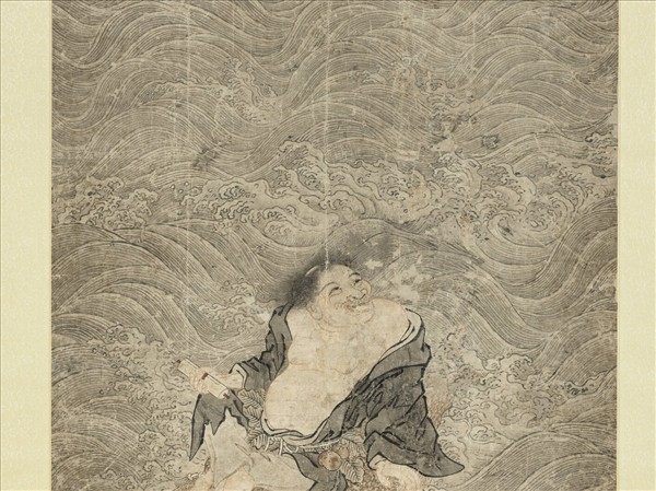 無款渡海仙人　軸