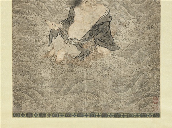 無款渡海仙人　軸