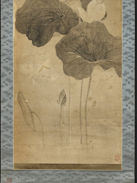 無款荷花雙燕　軸