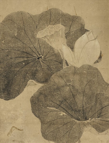 無款荷花雙燕　軸