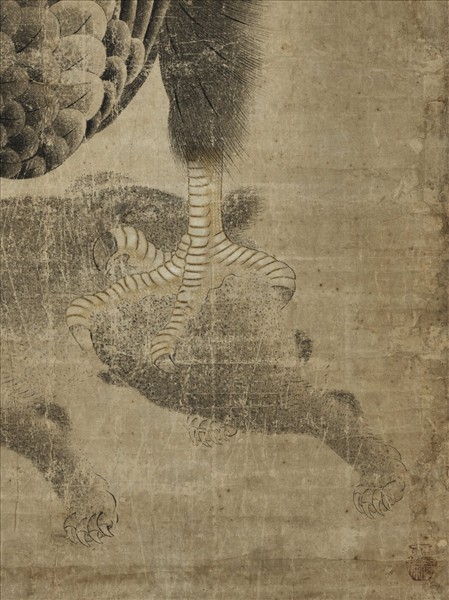 無款蒼鷹捕狸　軸