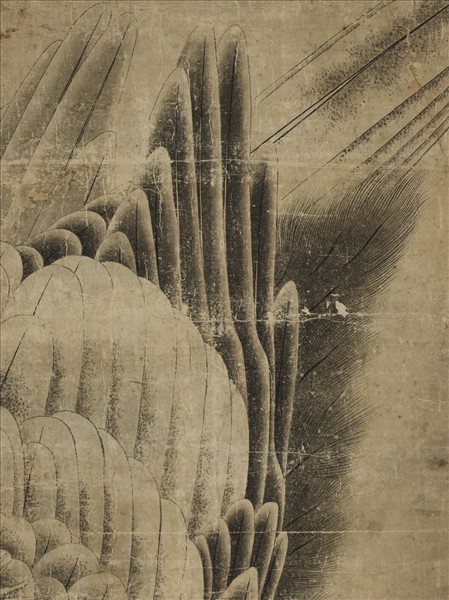 無款蒼鷹捕狸　軸