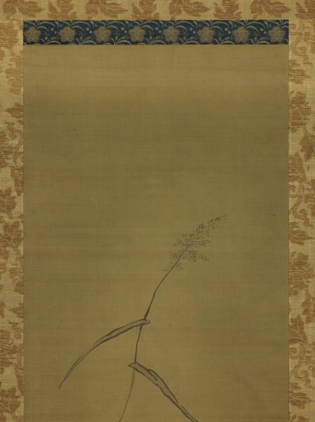 日本狩野安信蘆雁　軸