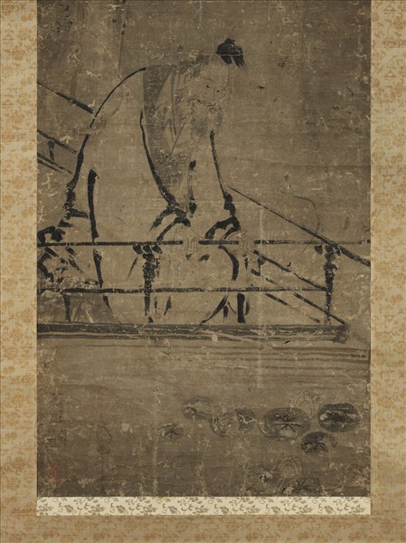 日本海北友松周茂叔愛蓮圖　軸