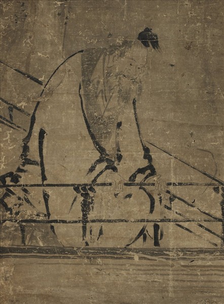 日本海北友松周茂叔愛蓮圖　軸