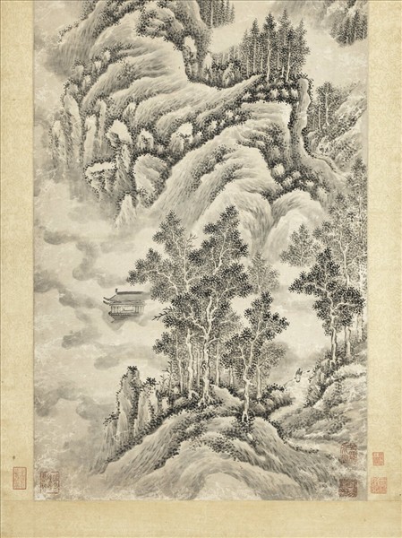 清徐枋山水　軸