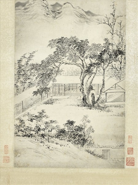 清黃鉞眄柯軒圖　軸