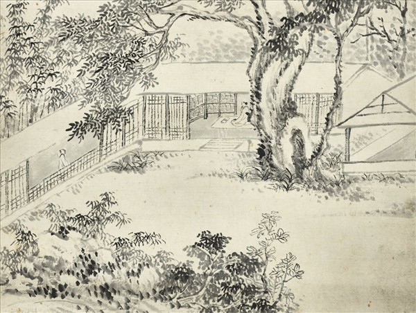 清黃鉞眄柯軒圖　軸