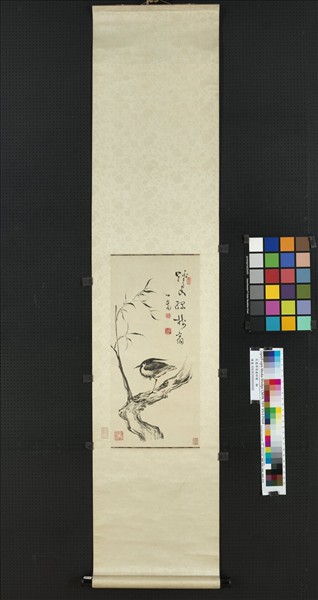 民國溥儒禽柳圖　軸