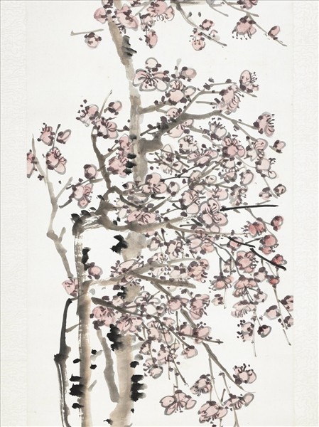 清陳年紅梅　軸