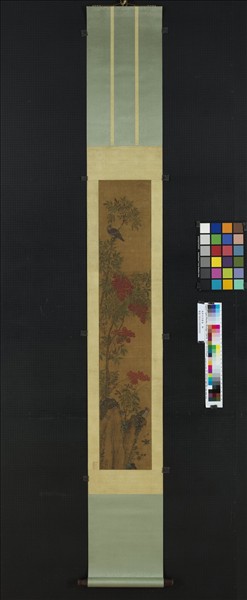 無款天竺麻雀　軸