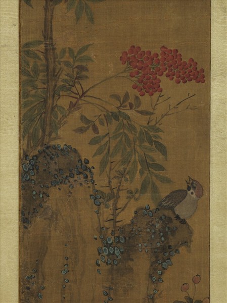 無款天竺麻雀　軸