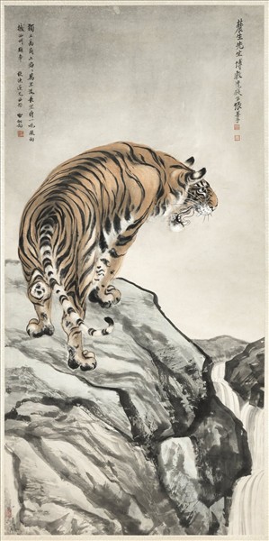 民國張善子畫虎　軸
