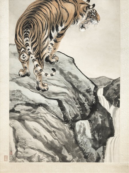 民國張善子畫虎　軸