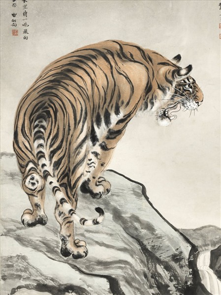 民國張善子畫虎　軸