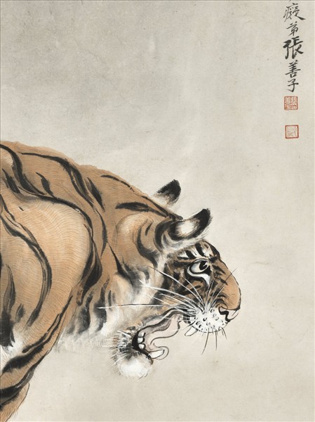 民國張善子畫虎　軸