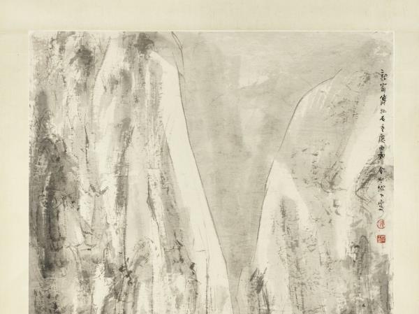 民國傅抱石雪意圖　軸