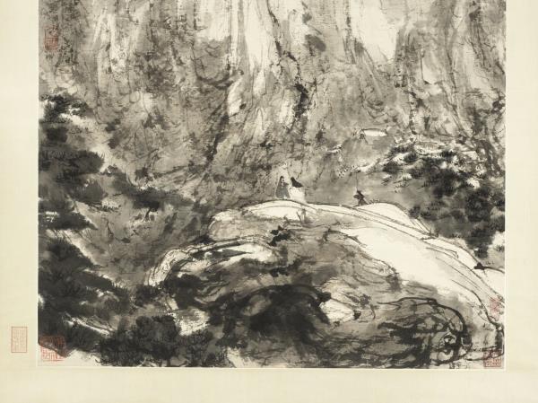 民國傅抱石雪意圖　軸