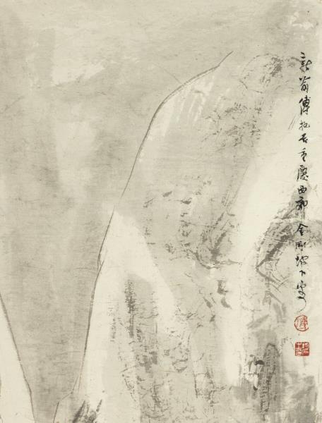 民國傅抱石雪意圖　軸