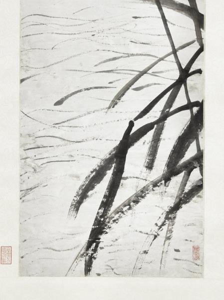 民國齊白石蘆荻雙鴨　單片