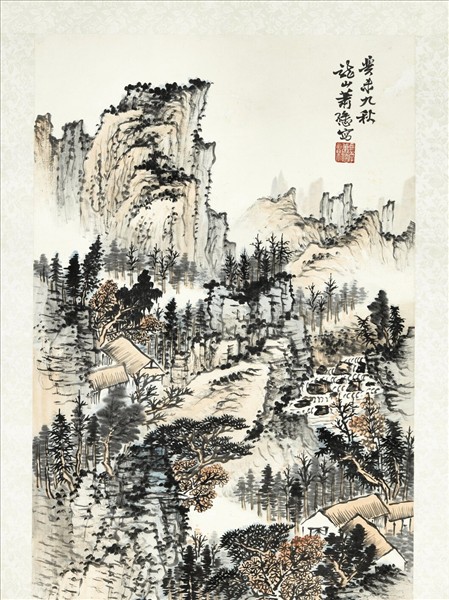 民國蕭愻秋徑獨行　軸