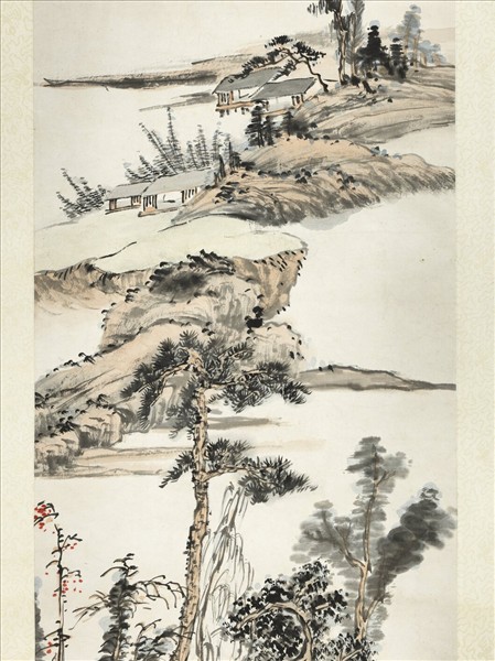 民國蕭俊賢山水四屏　軸　之二