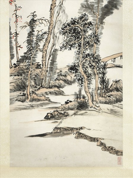 民國蕭俊賢山水四屏　軸　之二