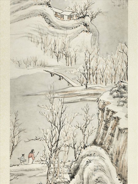 民國蕭俊賢山水四屏　軸　之四