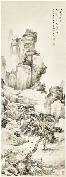 民國馮迥松陰譚道　軸