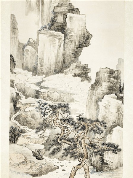 民國馮迥松陰譚道　軸