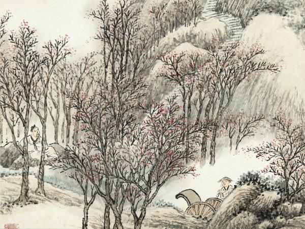 清吳穀祥楓林停車　軸