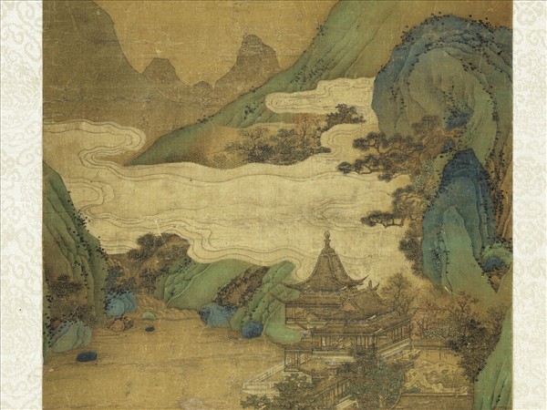 宋趙伯駒仙山樓閣　軸